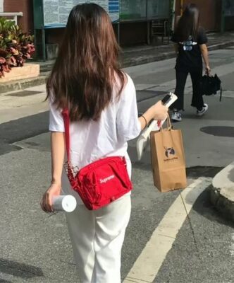 supreme 男女斜挎單肩包