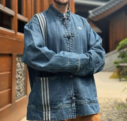 Adidas 盤扣牛仔夾克，張集駿同款穿搭現貨
