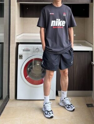 寬鬆五分短褲版型