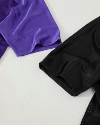 專業 Needles 聯名球衣評價：高密亮絲平布材質，下擺大孔透氣網布細節