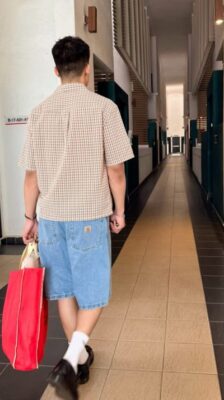 高質感重磅牛仔短褲 戶外休閒日常穿搭