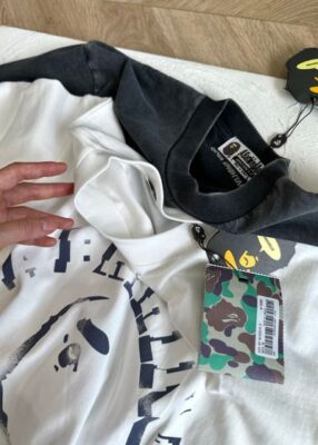 Bape 後頸刺繡字母 Logo 短袖 街頭風格 T 恤