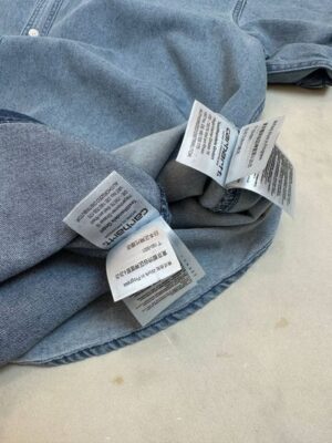 卡哈特 水洗刺繡牛仔短袖襯衫 男女同款工裝上衣