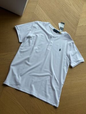 純棉絲光珠地 Polo 短袖亨利衫