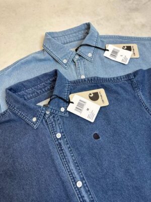 美式工裝風牛仔短袖 Carhartt 經典刺繡襯衫