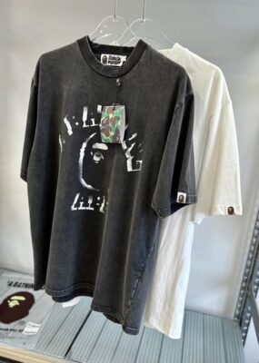 柔軟舒適垂感短袖 猿人頭印花街頭 T 恤