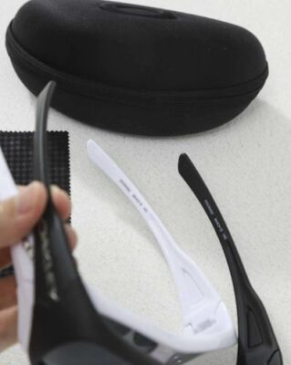 Oakley 白色熊貓框墨鏡 輕量無壓感長時間配戴運動眼鏡