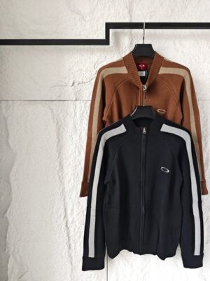 Oakley 刺繡拼接針織外套 男女復古機能針織衫