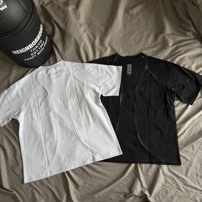 中性落肩 Oakley 機能短袖 不規則解構剪裁街頭先鋒風上衣