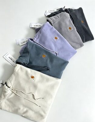 Carhartt 卡哈特 430g 全棉毛圈連帽帽 T 復古做舊工裝衛衣