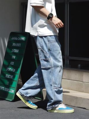 美式工裝 Carhartt 伐木褲 淺藍水洗牛仔褲