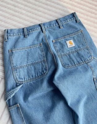 Carhartt 重磅純棉牛仔褲 套結加固工裝褲