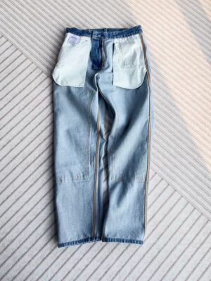 Carhartt 側袋伐木工裝褲 淺藍水洗色